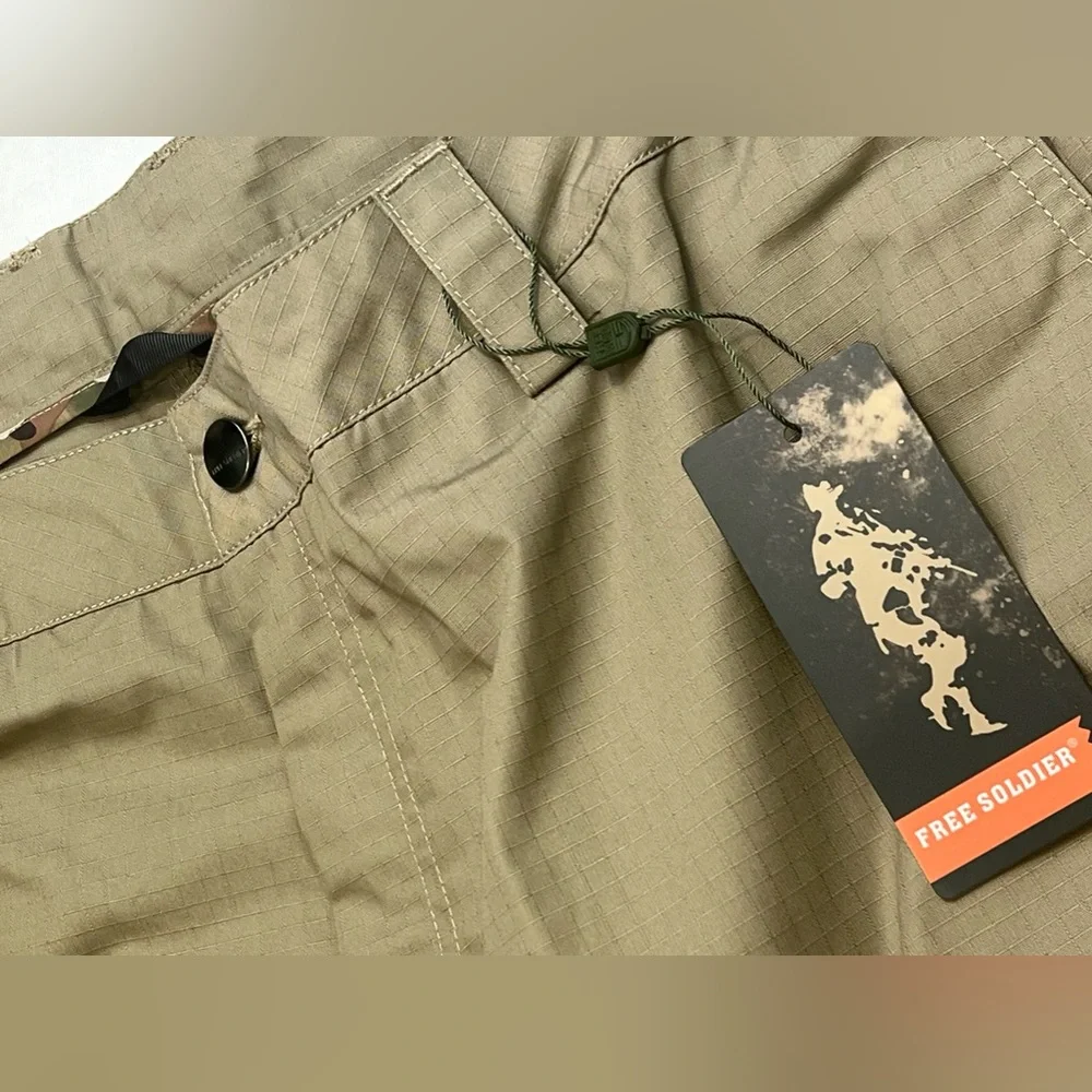 FREE SOLDIER Men's Water Resistant Pants Relaxed Tactical Cargo Pants Size:46x30 - Picture 12 of 16